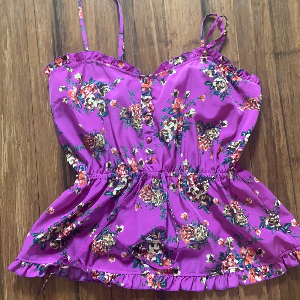 Candie’s Purple Floral Top